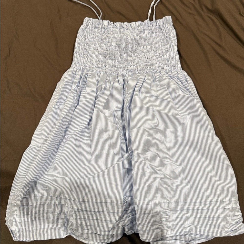 American Eagle Outfitters Blue and White Striped Dress